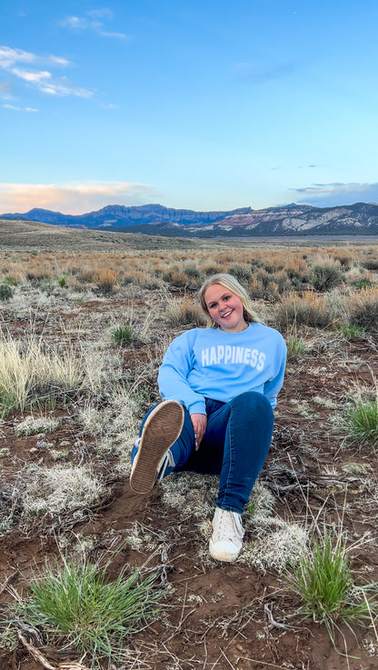 Happiness Varsity Styled (Sweatshirt)